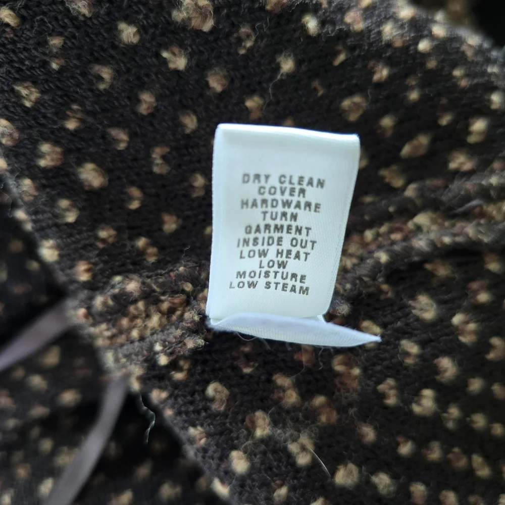 St. John Cozy Brown Knit Sweater L - Picture 8 of 9